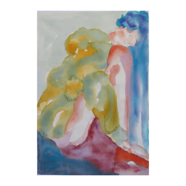Donna Con Volto Sulle Ginocchia Raccolte #1