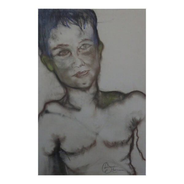 Io Da Piccolo Su Sfondo Grigio