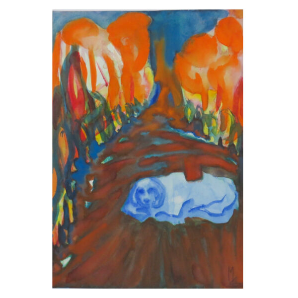 Cane Blu In Mezzo Alla Strada