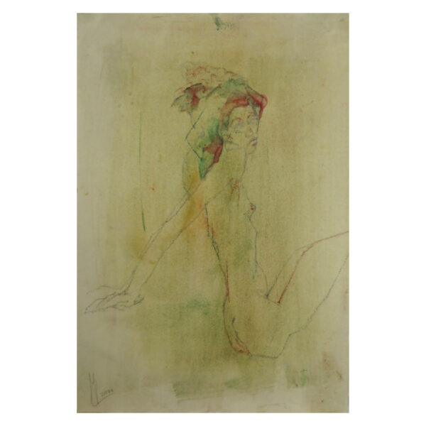 Donna Con Mani Appoggiate All'indietro Rosso Verde